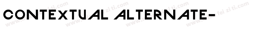 contextual alternate字体转换